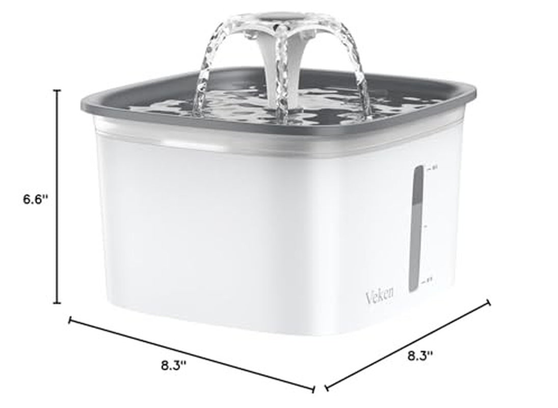 Veken 95Oz/2.8L Pet Fountain, Automatic Cat Water Fountain Dog Water D